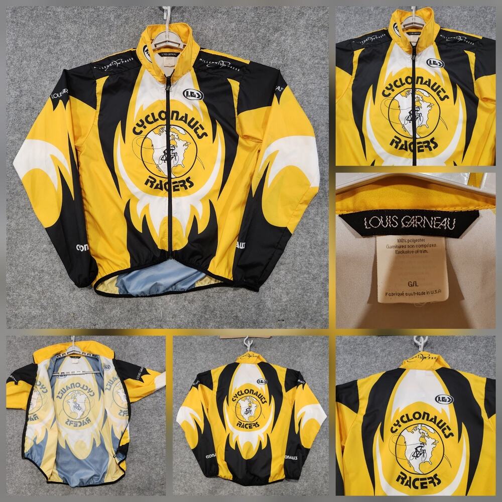 VTG Cyclonauts Racers Cycling‎ Jersey Mens L Large Louis Garneau Bike USA Made